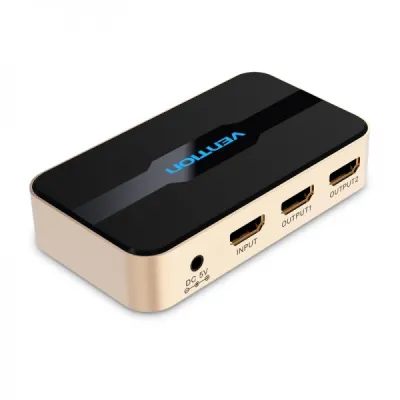 Vention Duplicador HDMI Macho a 2x HDMI Hembra - Color Dorado