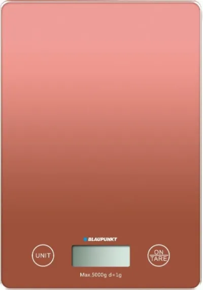 Blaupunkt Báscula de Cocina Digital 5kg con Plataforma de Cristal y Pantalla LCD