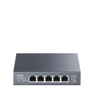 Cudy Switch No Administrado de 5 Puertos RJ45 - Capacidad Conmutacion 25Gbps - Indicadores LED - Funcion Vigilancia IGMP - Prevencion de Bucles - 119x85x28mm - Color Negro