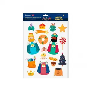 Bismark Pack de Pegatinas de Pared Navideñas con Reyes Magos - Diseños Surtidos