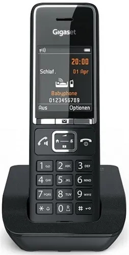 Gigaset Comfort 550 Teléfono Inalámbrico DECT con Identificador de Llamadas y Manos Libres - Negro