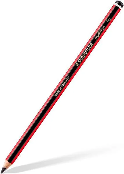Staedtler Tradition 110 Lápiz de Grafito Hexagonal 6B - Resistente a la Rotura - Madera Sostenible