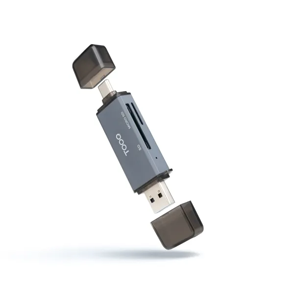 TOOQ Lector De Tarjetas Externo TQR-3001G USB-C y USB-A