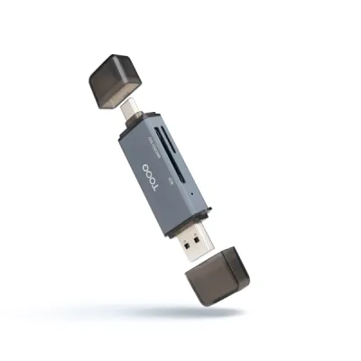 TOOQ Lector De Tarjetas Externo TQR-3001G USB-C y USB-A