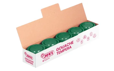 Jovi Bote de Témpera Escolar 35ml - Color Verde Oscuro - Aplicación en Múltiples Superficies