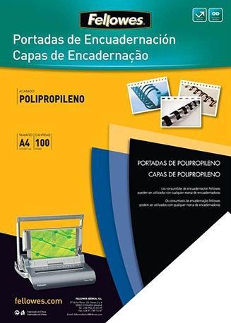 Fellowes Tapas Encuadernar A4 Pp 450 Micras Transparente Pack 100 Ud