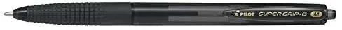 Pilot Boligrafo De Bola Retractil Supergrip G - Punta Redonda 1.0Mm - Trazo 0.4Mm - Tinta De Aceite - Grip Ergonomico - Color Negro