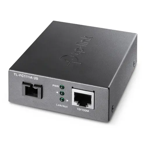 TP-LINK FC111A-20 Convertidor de Fibra Monomodo SC WDM Bidireccional RJ45 10/100 a SC 100Mbps