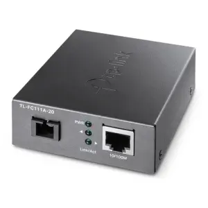 CONVERTIDOR DE FIBRA TP-LINK FC111A-20 SINGLE-MODE SC WDM BIDIRECCIONAL DE 1P RJ45 10/100 A 1P SC PORT 100MBPS