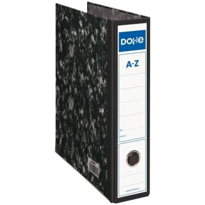 Dohe Archivador de Palanca 287x350x75mm Negro Jaspeado con Cantoneras Metálicas