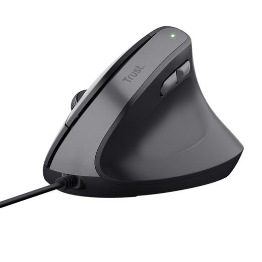 Trust Ratón Ergonómico Vertical Bayo Ii Con Cable 800/2400Dpi Negro