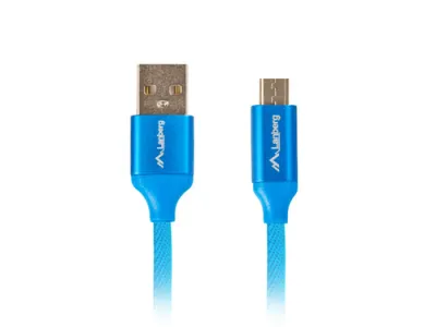 Lanberg Cable USB 2.0 Micro-USB A a USB A 1,8 m Azul