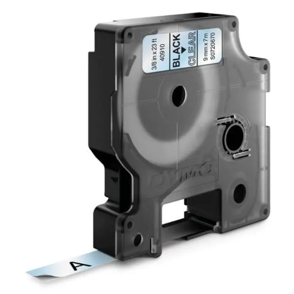 Dymo D1 40910 Cinta De Etiquetas Original Para Rotuladora - Texto Negro Sobre Fondo Blanco - Ancho 9Mm X 7 Metros - S0720670