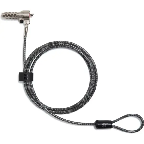 HP Nano Cable Antirrobo 1.83m con Combinación Programable de 4 Dígitos y Cabezal Giratorio