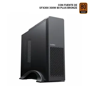 Coolbox Caja MicroATX Slim T313-BZ 1x 3.5″ 2x 2.5″ GPU 225W Low Profile 300SBZ 80+ Bronze Negro