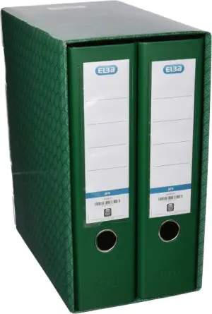 Elba Rado Top Módulo 2 Archivadores Palanca A4 80mm Verde Forrado Plástico