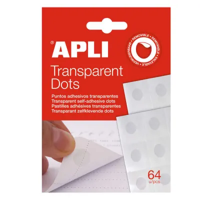 Apli Pack de 64 Puntos Adhesivos Removibles para Manualidades y Oficina