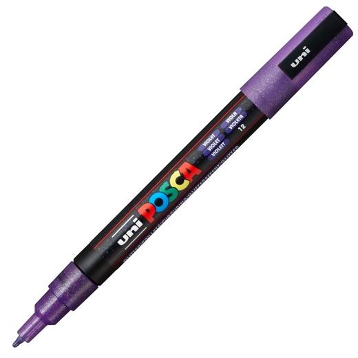 Posca Marcador  Pc-3Ml Punta Cónica 0,9 - 1,3 Mm Violeta Purpurina