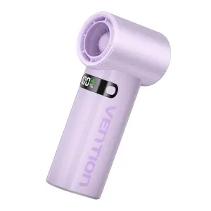 Vention Ventilador de Mano 17000RPM, Batería 3000mAh, USB-C, Pantalla LED, Color Morado