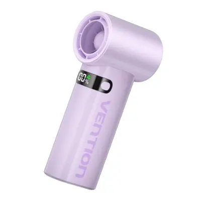 Vention Ventilador de Mano 17000RPM, Batería 3000mAh, USB-C, Pantalla LED, Color Morado