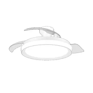 Philips Ventilador de Techo con Luz Bliss 106C 28+35W Blanco