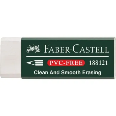 Faber-Castell Goma de Borrar de Plástico Sin PVC - Borrado Limpio y Fácil