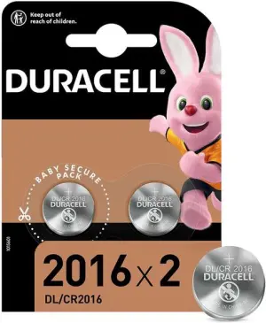 Duracell Pila Botón CR2016 3V - Blister de 2 Unidades