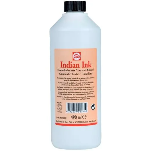 Talens Tinta China Frasco 490Ml Negro