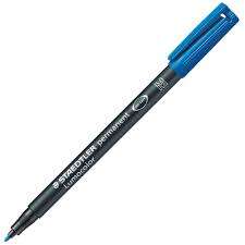 Staedtler Lumocolor 317 Rotulador Permanente - Punta Media Redonda - Trazo 1Mm Aprox - Capuchon Con Clip - Secado Rapido - Color Azul