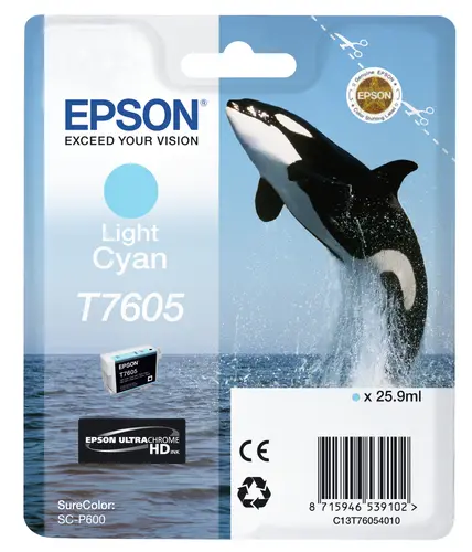 Epson T7605 Cyan Light Cartucho De Tinta Pigmentada Generico - Reemplaza C13T76054010