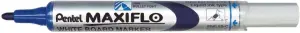 Pentel Maxiflo Rotulador para Pizarra Blanca, Punta de Bala 2mm, Color Azul, 50% Reciclado