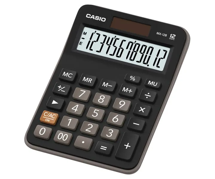 CASIO CALCULADORA DE OFICINA SOBREMESA 12 DÍGITOS NEGRO MX-12B