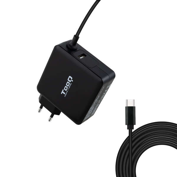 Tooq Cargador Universal Para Portatil 65W Usb-C - Compatible Con Pd - Cable De 1.80M