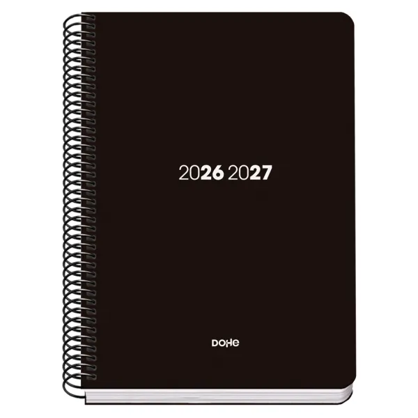 Dohe Agenda Escolar 26/27 A5 Semana Vista Papel Offset 70g Cubierta Cartón Negro