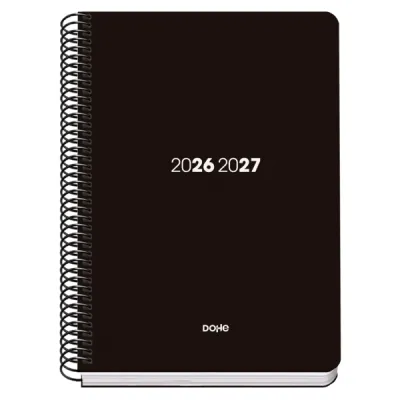 Dohe Agenda Escolar 26/27 A5 Semana Vista Papel Offset 70g Cubierta Cartón Negro
