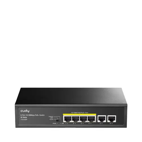 Cudy Fs1006P Switch Fast Ethernet (10/100) Energía Sobre Ethernet (Poe) Negro