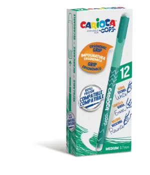 Carioca Oops Bolígrafo Borrable Tinta Termo Sensible Punta Ø 0.7mm Color Verde