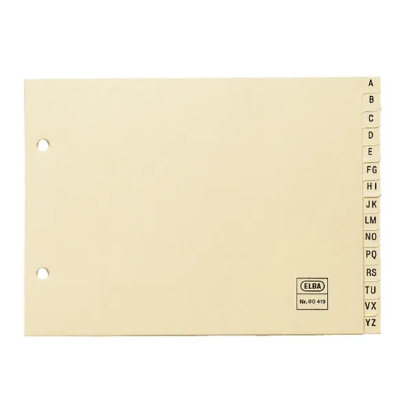 Elba Índices Alfabéticos Cartulina 4º AZ 15P Beige