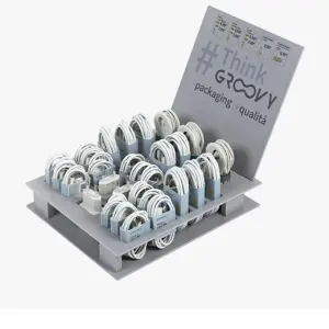 GROOVY EXPOSITOR DE CABLES, AURICULARES Y CARGADORES -29U-