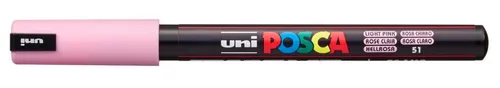 Posca Marcador  Pc-1Mr No Permanente Punta Extrafina 0.7Mm  Rosa Claro