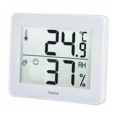 Hama Medidor de Temperatura y Humedad Interior con Pantalla Digital y Memoria de Datos