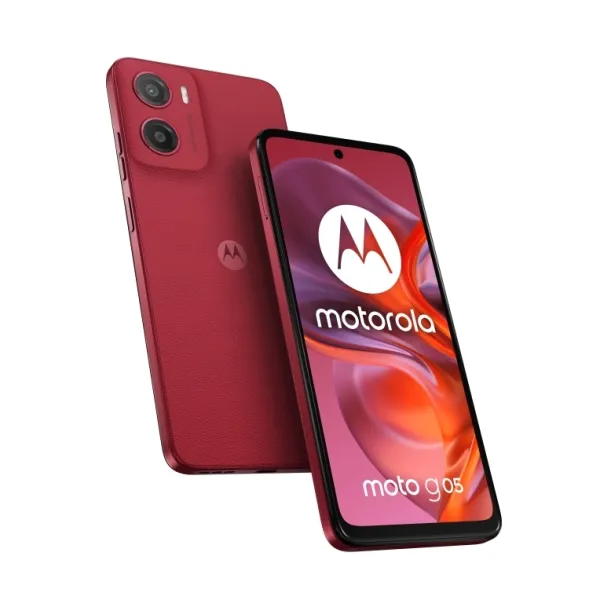 Motorola Moto G05 Smartphone Pantalla 6.67" - 4Gb - 256Gb - Camara 50Mp - Bateria 5200Mah - Admite Carga De 18W - Color Rojo