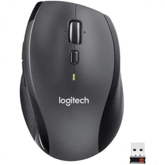 Logitech M705 Marathon Raton Inalambrico Usb 1000Dpi - 6 Botones - Uso Diestro - Color Negro/Gris Oscuro