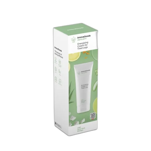 Innovagoods Zencalm Crema Para Piernas Cansadas Energizante Con Cbd - Contenido 200Ml - Vegano - Adecuado Para Piel Sensible - Dermatologicamente Probado - No Testado En Animales