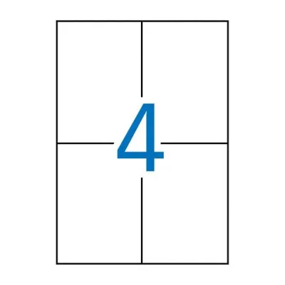 Apli Pack de 400 Etiquetas Removibles 105x148mm - Color Blanco - 100 Hojas