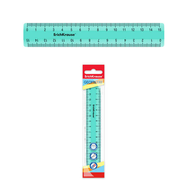 Erichkrause Regla Pastel Mint - 15Cm - Menta - Bolsa De Polietileno