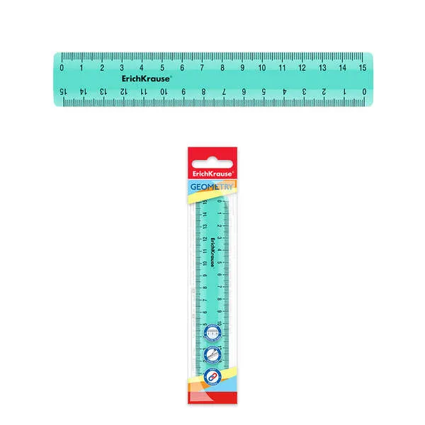 Erichkrause Regla Pastel Mint - 15Cm - Menta - Bolsa De Polietileno