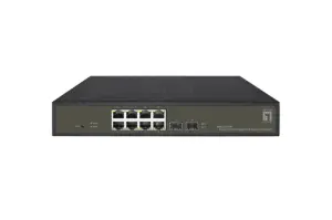 Level One Switch Semigestionable 8P PoE 10/100/1000 130W +2P SFP Metálico