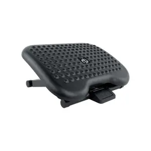 TooQ Reposapiés Ajustable Confort Negro