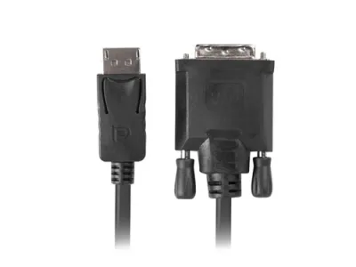Lanberg Adaptador de Cable de Vídeo DisplayPort a DVI-D 1,8 m Negro